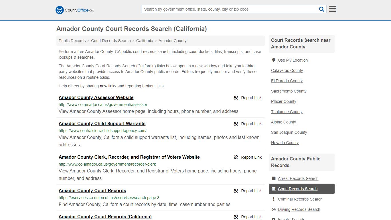 Court Records Search - Amador County, CA (Adoptions ...
